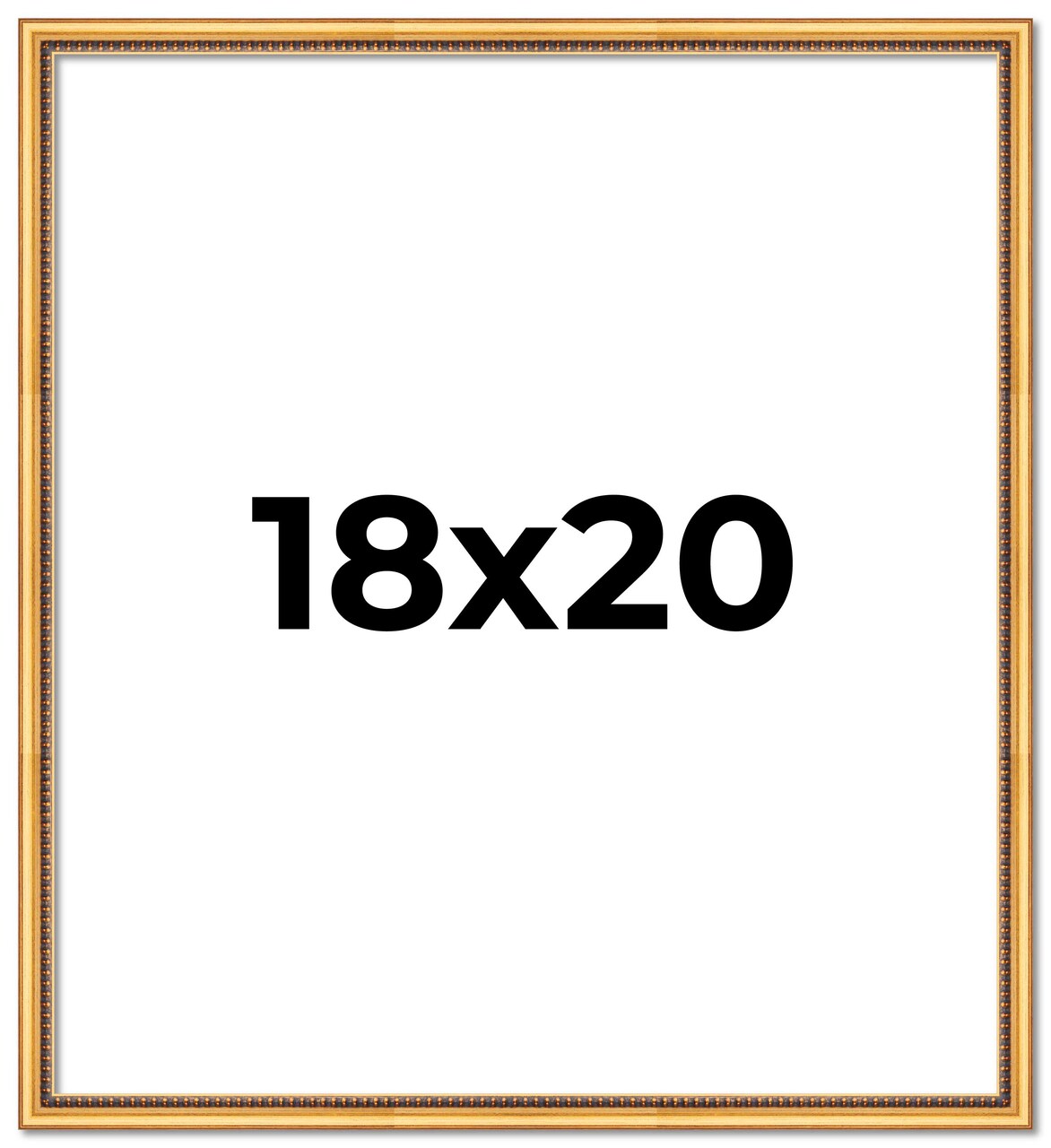18x20 Classic Modern Gold Picture Frame - UV Acrylic, Foam Board Backing, Hanging Hardware